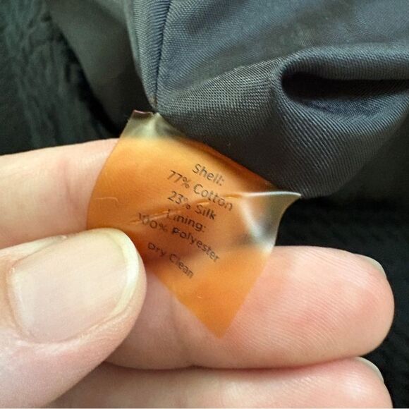 Talbots Black Textured Cotton Silk Sleeveless Fitted Dress Women's 14 excellent - Picture 11 of 11